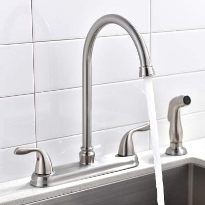 Shaco Commercial Stainless Steel High Arc Swivel Spout Double Handle W...