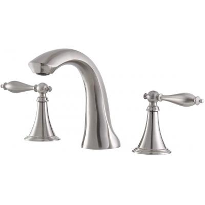 Stainless Steel Three Holes Two Handle Bathroom Faucet, Bathroom Sink ...